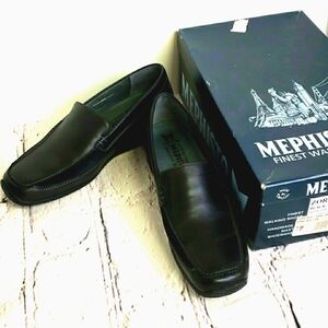 Mephisto Zora Black Finest Walking Shoe Handmade 7.5 EUC In Box
